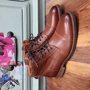 Florsheim "chalet" lace up side zip boots